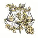 libra scale tattoo design idea