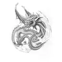 Dragon wraps around forearm, +itachi from Naruto  tattoo design idea