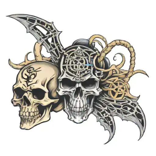 Metal bands Logos of "Metallica" "Volbeat" "Five tattoo design idea
