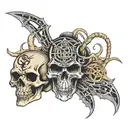 Metal bands Logos of "Metallica" "Volbeat" "Five tattoo design idea