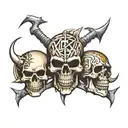 Metal bands Logos of "Metallica" "Volbeat" "Five tattoo design idea