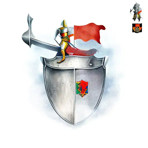 medieval knight tattoo design idea