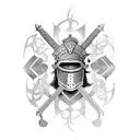 medieval knight tattoo design idea