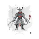 medieval knight tattoo design idea