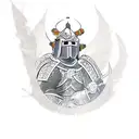 medieval knight tattoo design idea