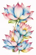 Lotus flower blooming tattoo design idea