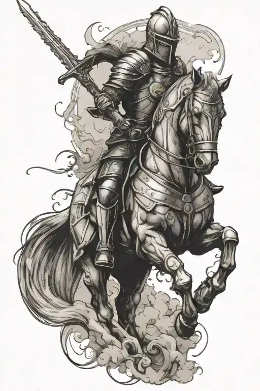 knight tattoo design idea