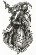 knight tattoo design idea