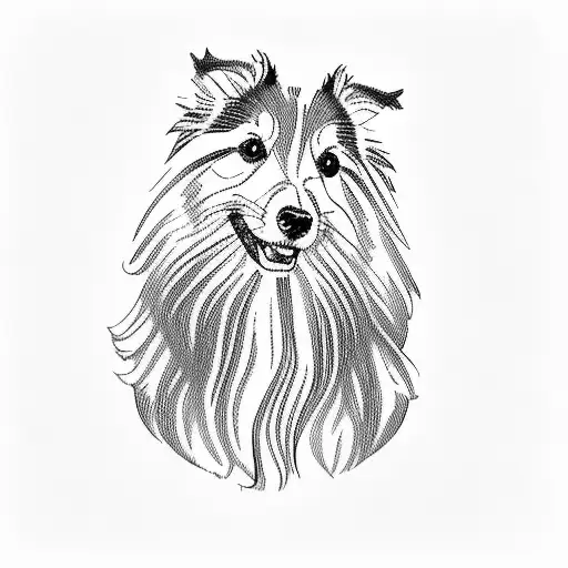 Sheltie tattoo design idea
