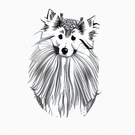 Sheltie tattoo design idea