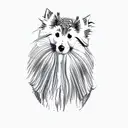 Sheltie tattoo design idea