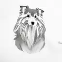Sheltie tattoo design idea