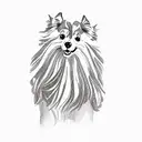 Sheltie tattoo design idea