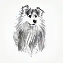 Sheltie tattoo design idea