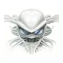 alien from alien vs predator crawling  tattoo design idea