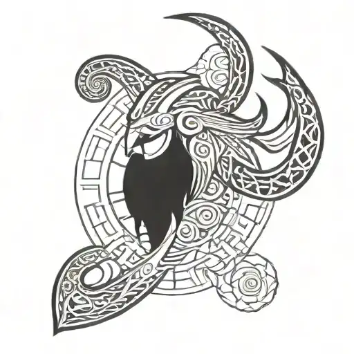Odin symbol tattoo design idea