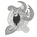 Odin symbol tattoo design idea
