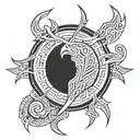 Odin symbol tattoo design idea