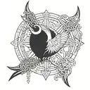 Odin symbol tattoo design idea