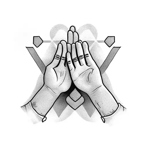 hand holding bread tattoo design idea