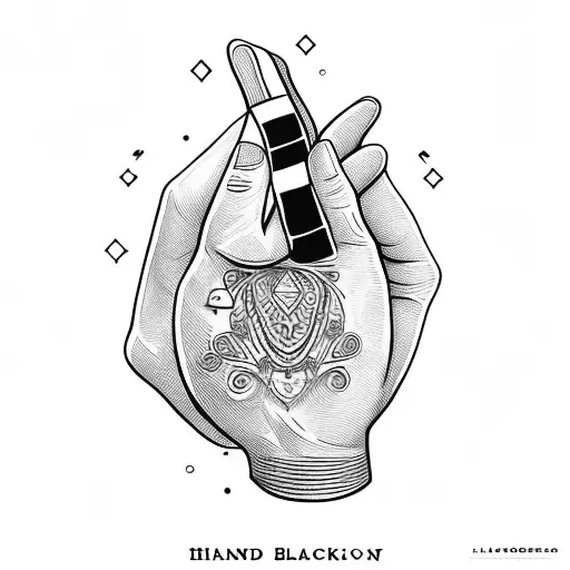 hand holding bread tattoo design idea