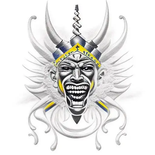 colombia warrior tattoo design idea