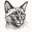 siamese cat tattoo design idea