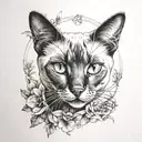 siamese cat tattoo design idea