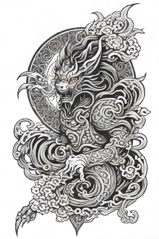 susanoo Amaterasu tattoo design idea