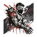 cyber dark tattoo design idea