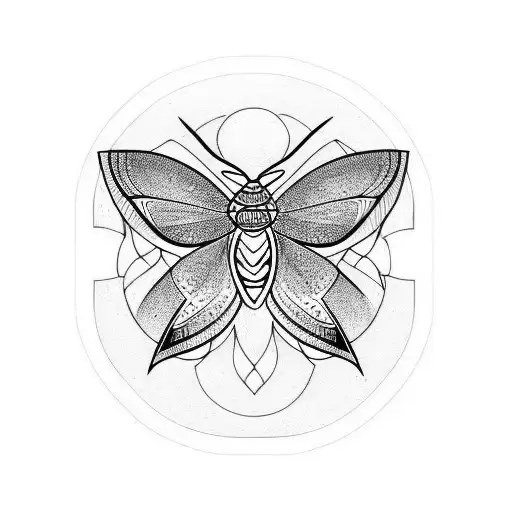 Moth tattoo design idea
