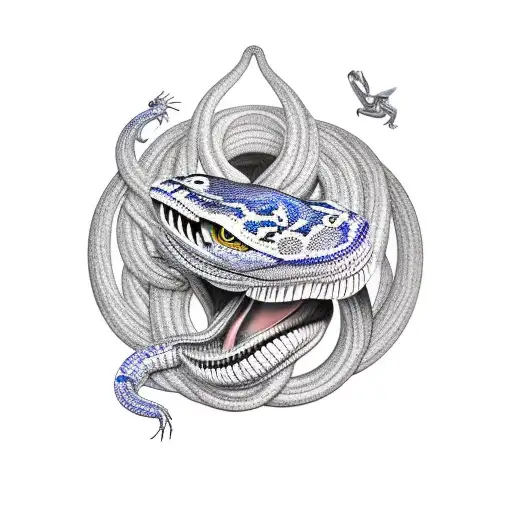 cobra em volta do antebraço  tattoo design idea