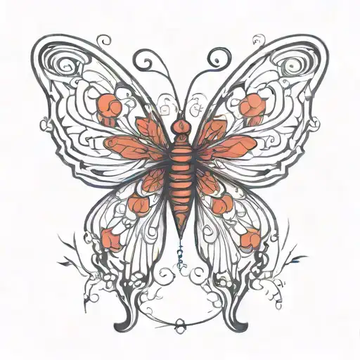 diagram of movement of butterfly   tattoo design idea