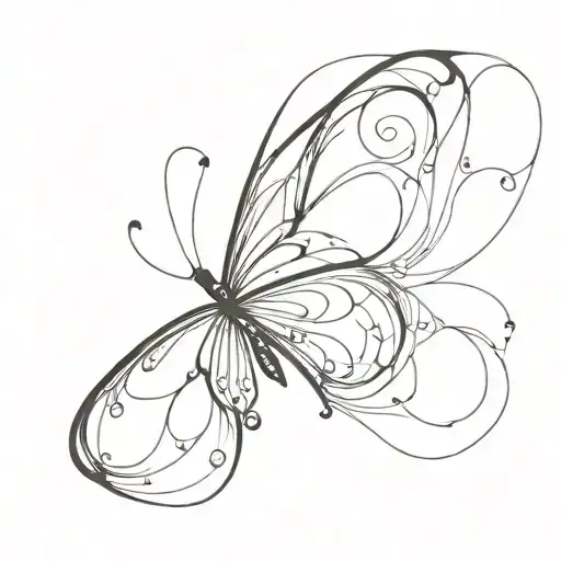 diagram of butterfly movement associated with ADHD tattoo design idea