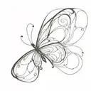 diagram of butterfly movement associated with ADHD tattoo design idea