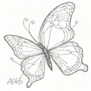 diagram of butterfly movement associated with ADHD tattoo design idea