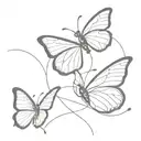 diagram of butterfly movement associated with ADHD tattoo design idea