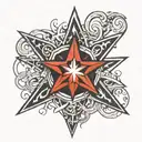 six point star and cross tattoo tattoo design idea