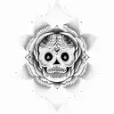 la catrina mandala tattoo design idea