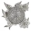 arabic sentence Peace be upon you, O Abu Abdullah, and upon the souls that descended upon your annihilation. May God’s peace be upon you from me forever as long as I remain. And the night and tattoo design idea