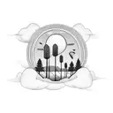 Sunset over a field of wheat tattoo design idea