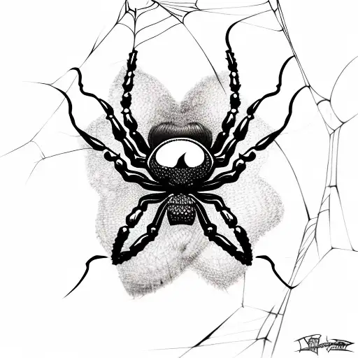 Spider Web, Scary, Blood, venom, vine tattoo design idea