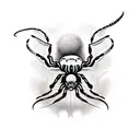 scary and vile spider, snakes, blood, death, no skull tattoo design idea