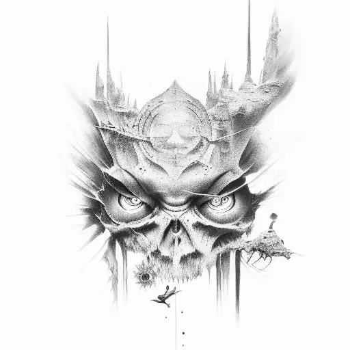 walk through the valley of the shadow of death tattoo design idea