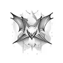 gothic bat  tattoo design idea