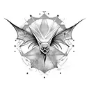 gothic bat  tattoo design idea