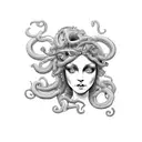 gothic medusa tattoo design idea
