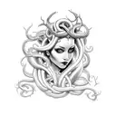 gothic medusa tattoo design idea