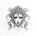 gothic medusa tattoo design idea