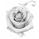 Create A Design For A Lower Half Arm Tattoo Combining roses a wristwatch and the text 'Mª Esther' tattoo design idea
